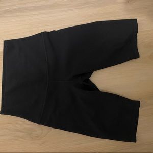 Black lululemon align high rise shorts